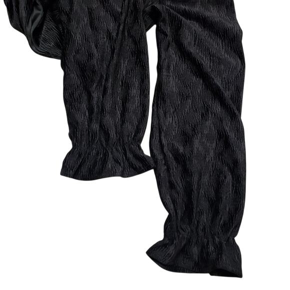 Polagram Textured Velour Midi Dress L V-Neck Belted Pockets Elegant Modest Fit - Picture 7 of 15